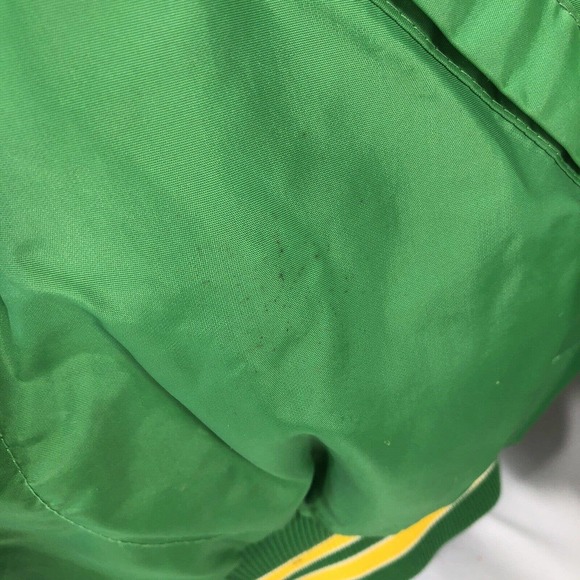 VTG HUGHES HYBRIDS SNAP BUTTON JACKET GREEN USA MADE XL FITS SMALLER 70s 80s - Picture 6 of 16